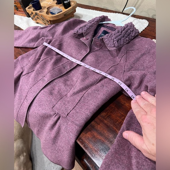 Magaschoni Purple Blazer with Textured Collar - Picture 5 of 6